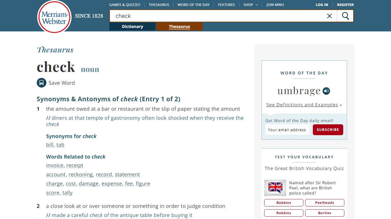 281 Synonyms & Antonyms of CHECK - Merriam-Webster